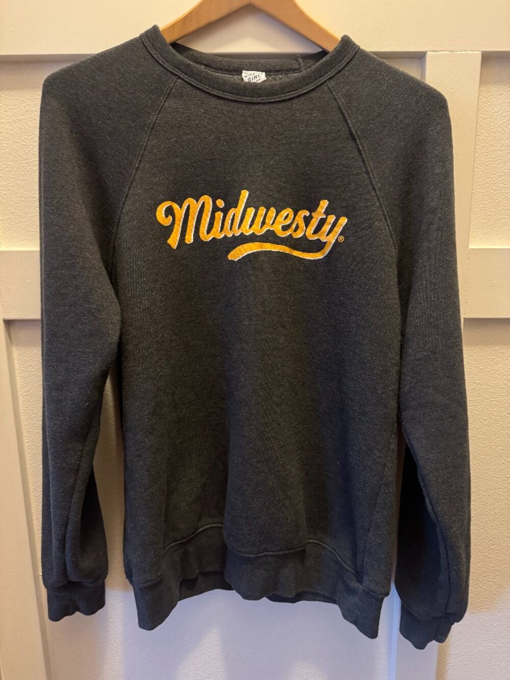 Midwest Girl Graphic Crewneck Sweatshirt Gray - Medium